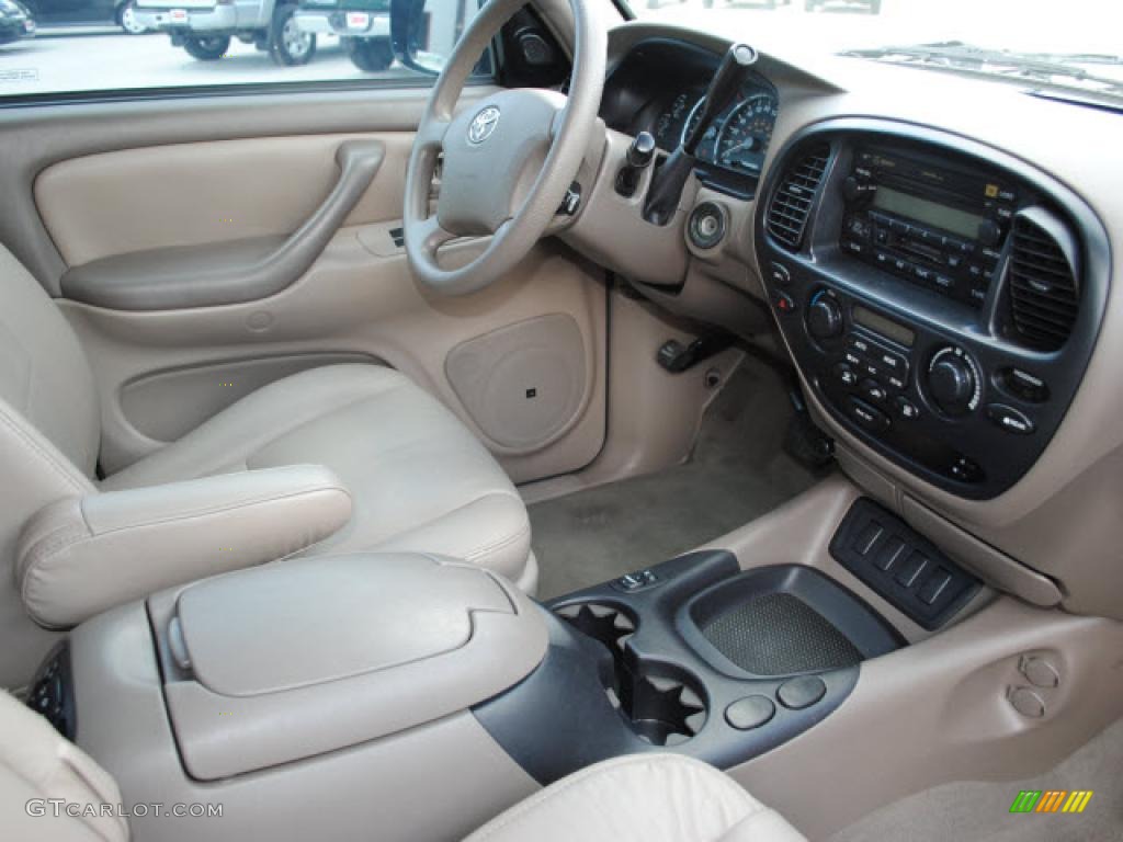 2005 Sequoia SR5 - Blue Steel Metallic / Taupe photo #9