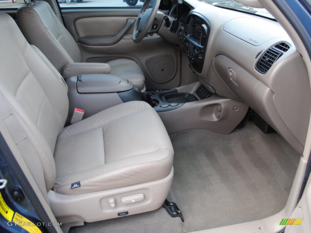 2005 Sequoia SR5 - Blue Steel Metallic / Taupe photo #10