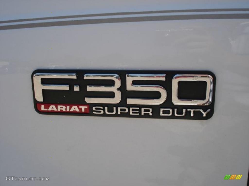 2002 F350 Super Duty Lariat Crew Cab 4x4 Dually - Oxford White / Medium Parchment photo #40