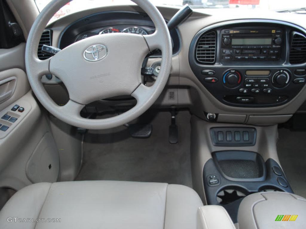 2005 Sequoia SR5 - Blue Steel Metallic / Taupe photo #23