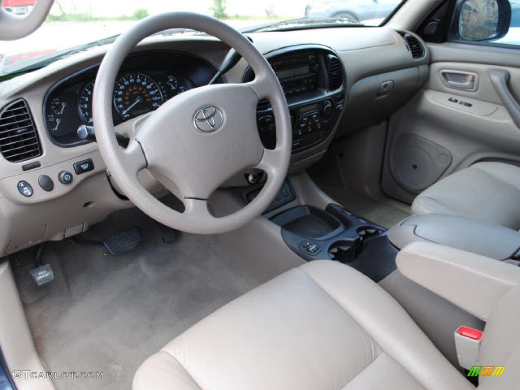 2005 Sequoia SR5 - Blue Steel Metallic / Taupe photo #25