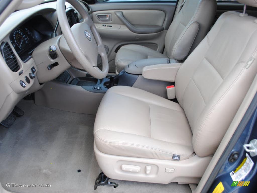 2005 Sequoia SR5 - Blue Steel Metallic / Taupe photo #26