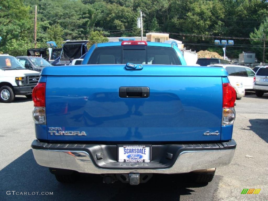 2007 Tundra SR5 Double Cab 4x4 - Blue Streak Metallic / Graphite Gray photo #6