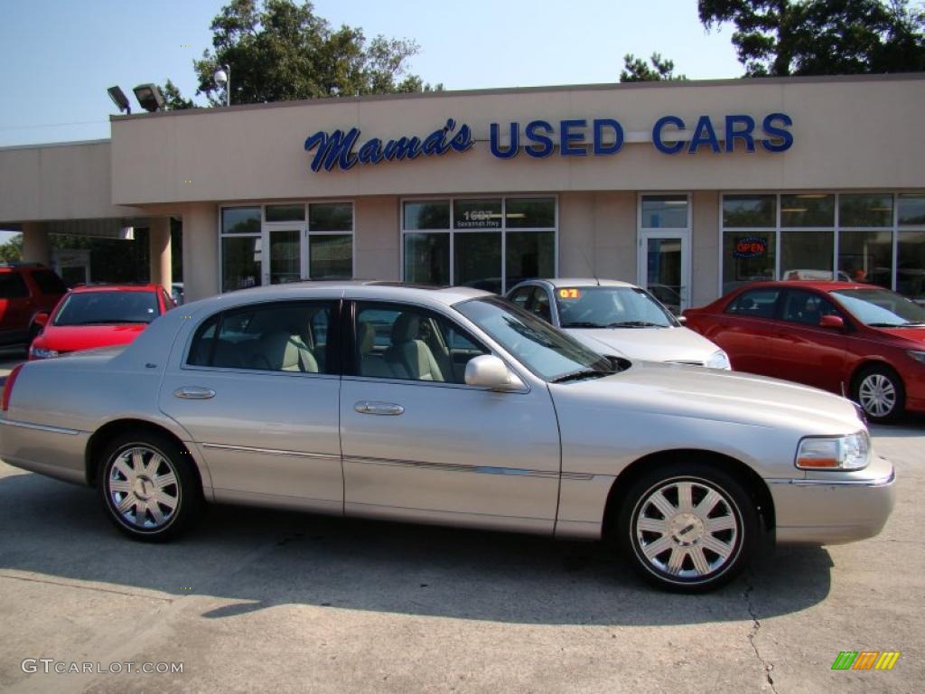 2003 Town Car Cartier - Silver Birch Metallic / Dark Stone/Medium Light Stone photo #1