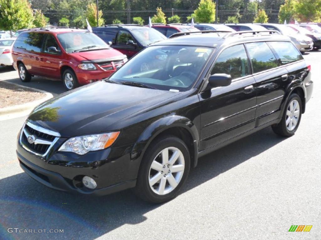 2009 Outback 2.5i Special Edition Wagon - Obsidian Black Pearl / Off Black photo #1