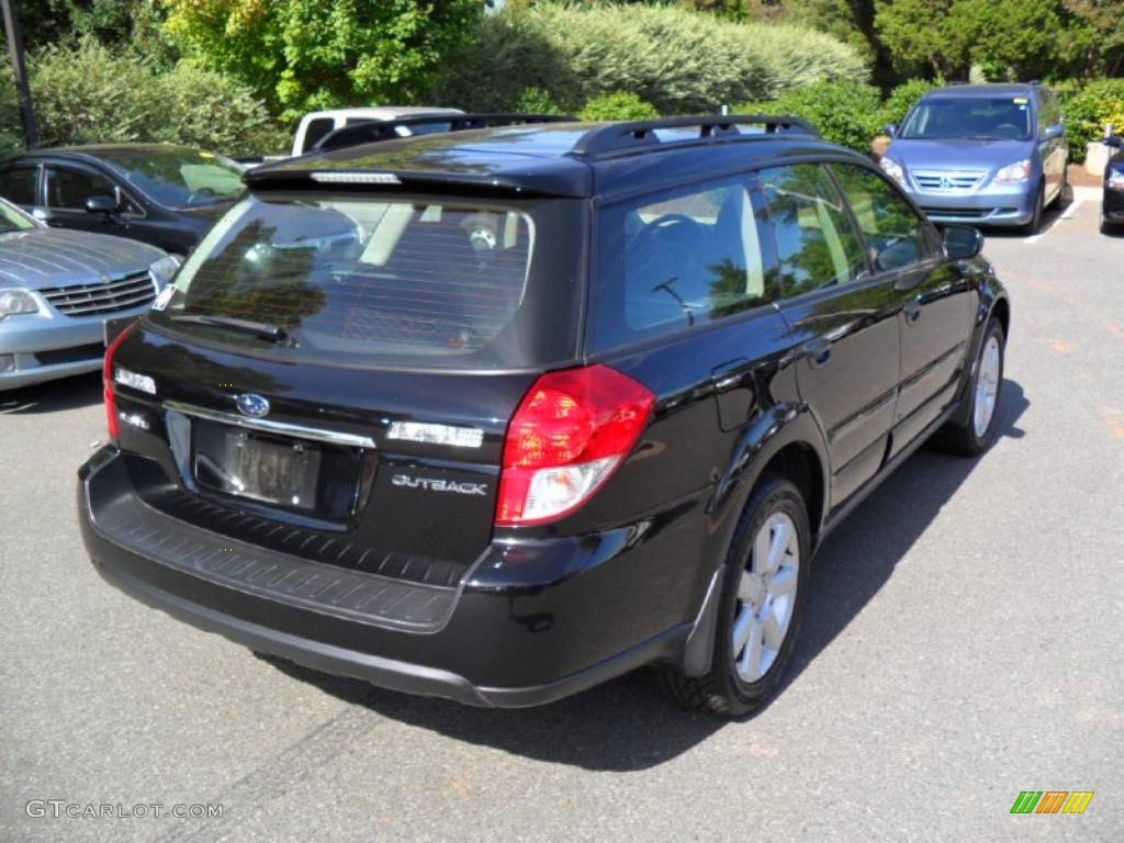 2009 Outback 2.5i Special Edition Wagon - Obsidian Black Pearl / Off Black photo #3