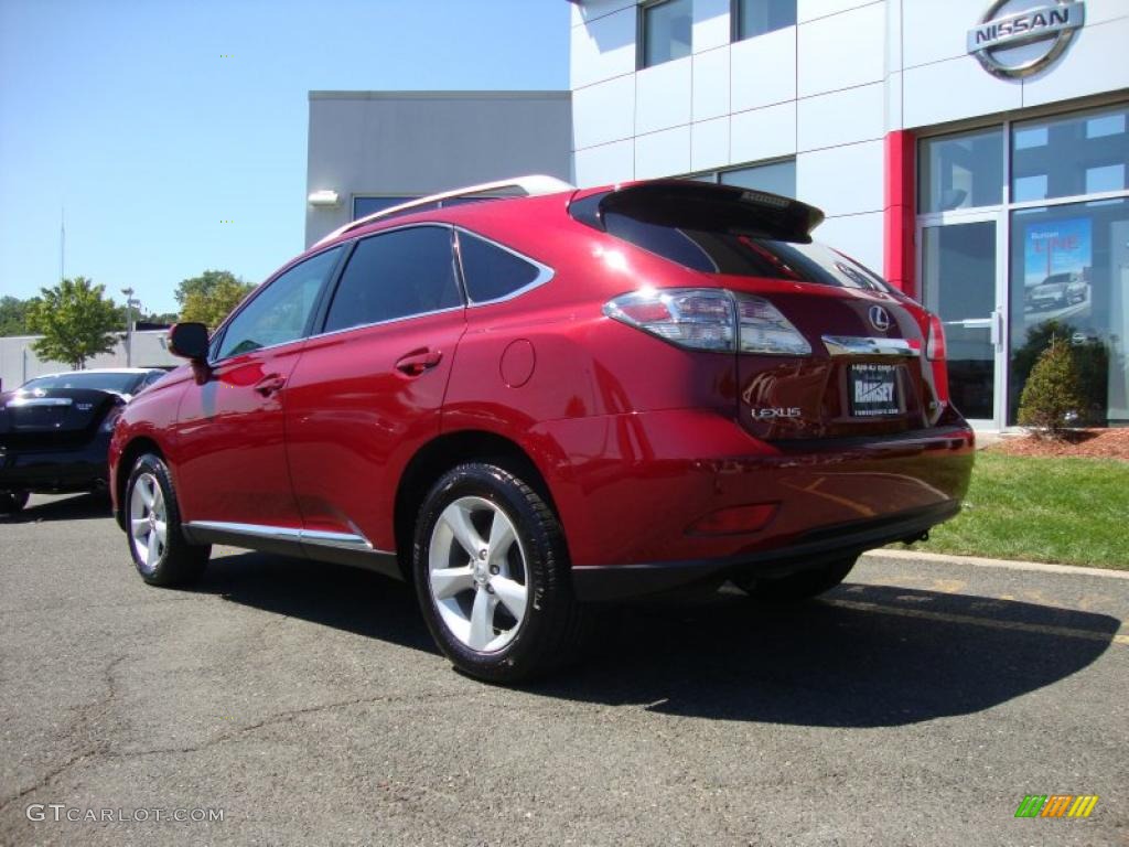 2010 RX 350 AWD - Matador Red Mica / Parchment/Brown Walnut photo #4