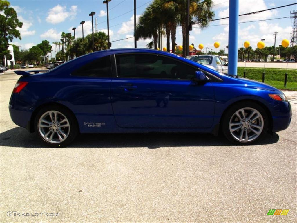 2008 Civic Si Coupe - Fiji Blue Pearl / Black photo #2