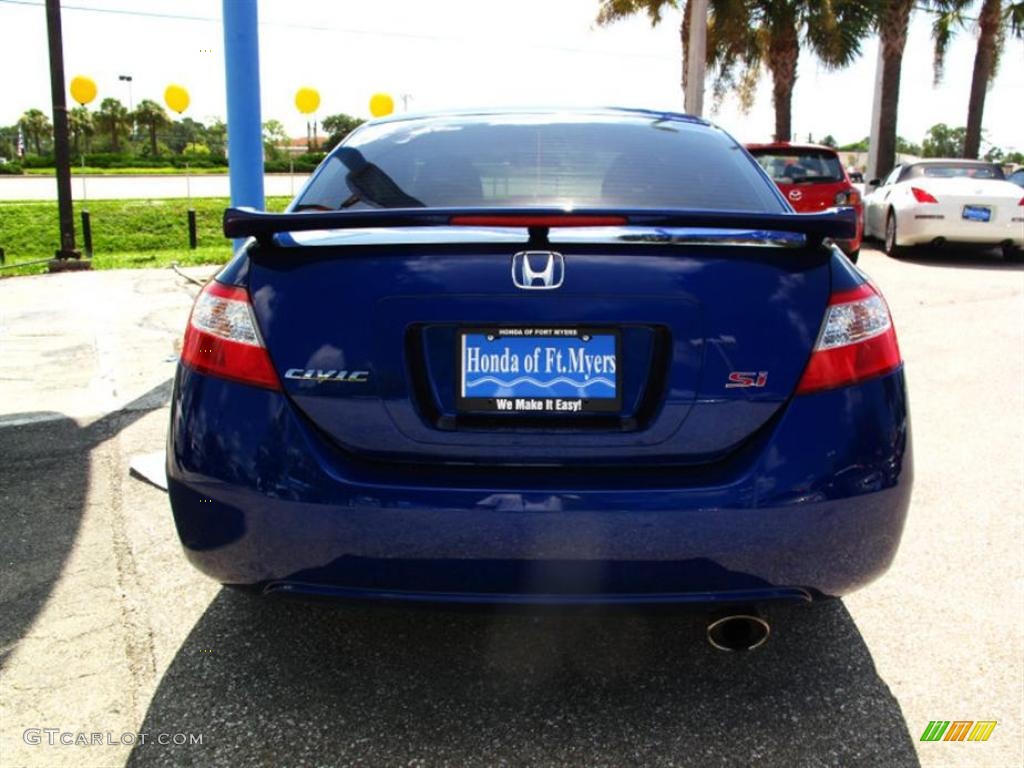 2008 Civic Si Coupe - Fiji Blue Pearl / Black photo #4