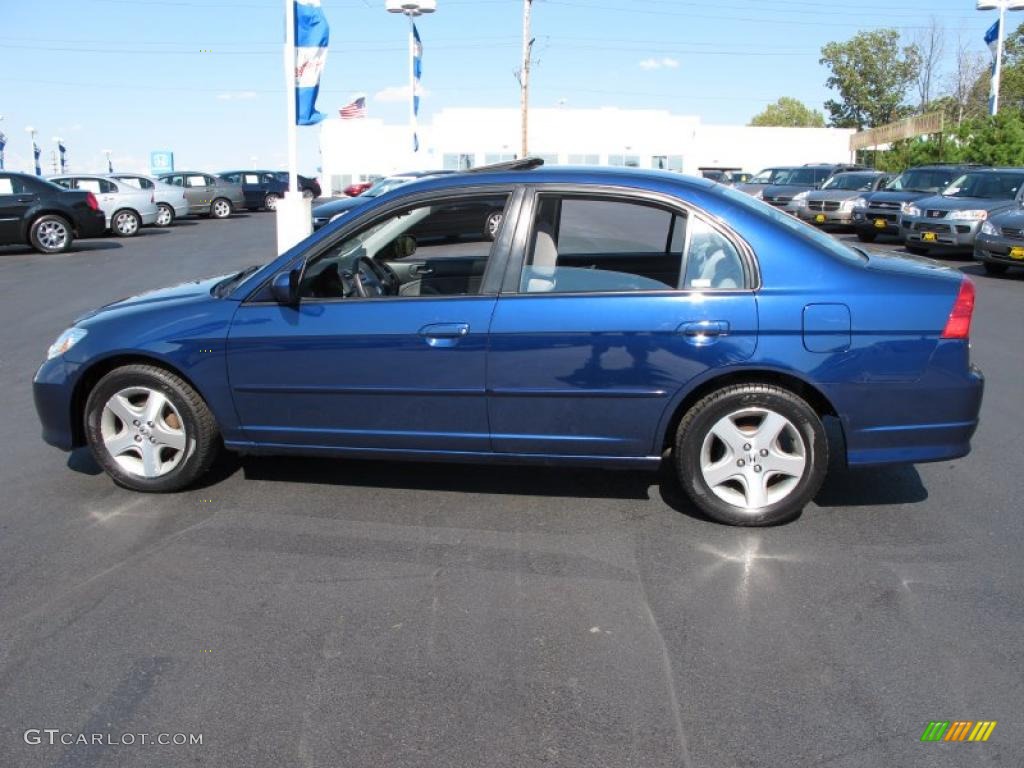 2004 Civic EX Sedan - Eternal Blue Pearl / Gray photo #1