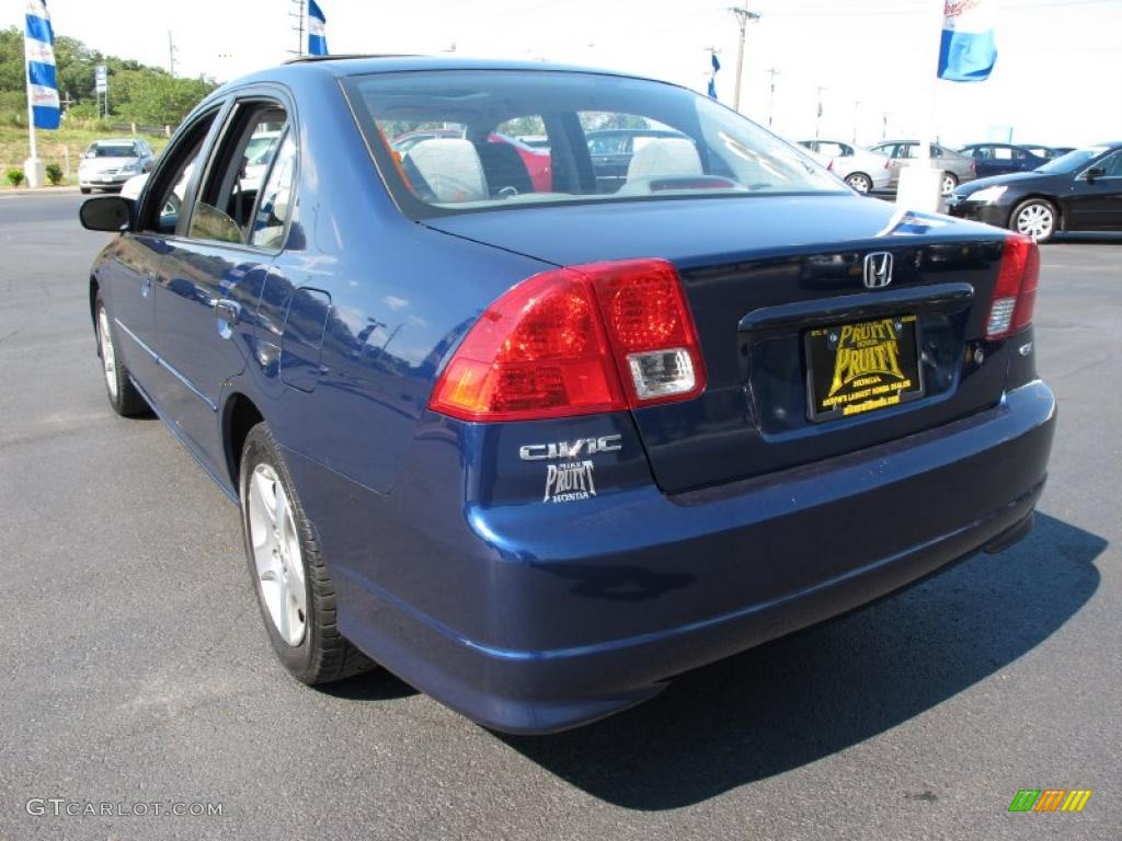 2004 Civic EX Sedan - Eternal Blue Pearl / Gray photo #2