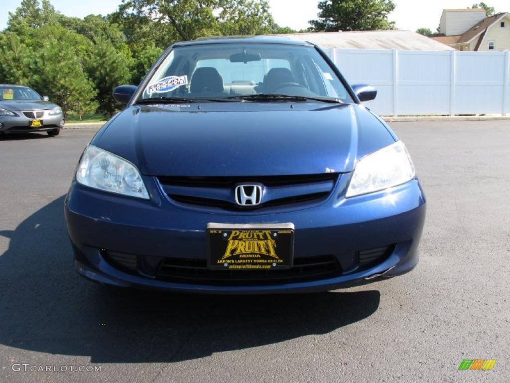 2004 Civic EX Sedan - Eternal Blue Pearl / Gray photo #4