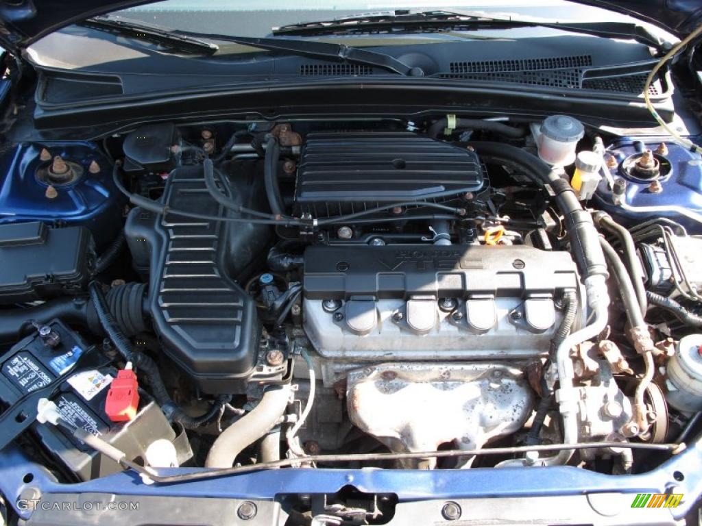 2004 Civic EX Sedan - Eternal Blue Pearl / Gray photo #22