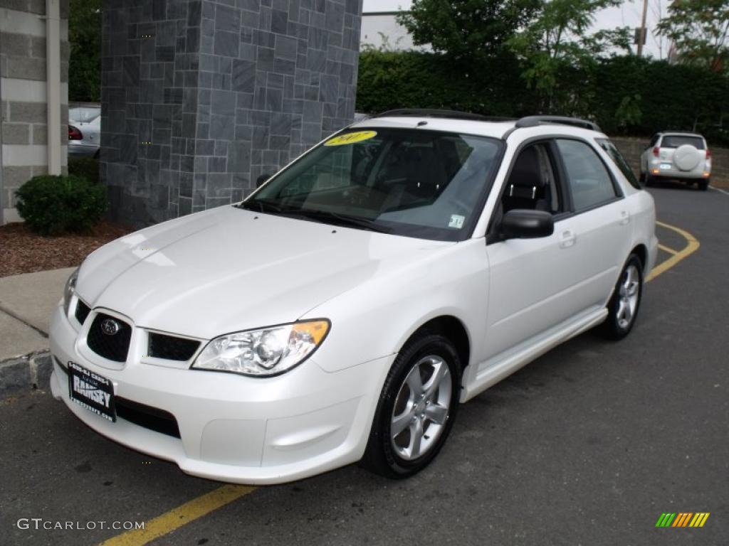 2007 Impreza 2.5i Wagon - Satin White Pearl / Anthracite Black photo #1