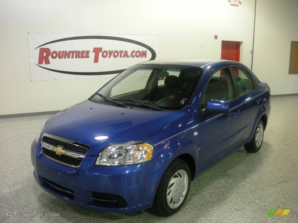 2008 Aveo LS Sedan - Bright Blue Metallic / Charcoal photo #1