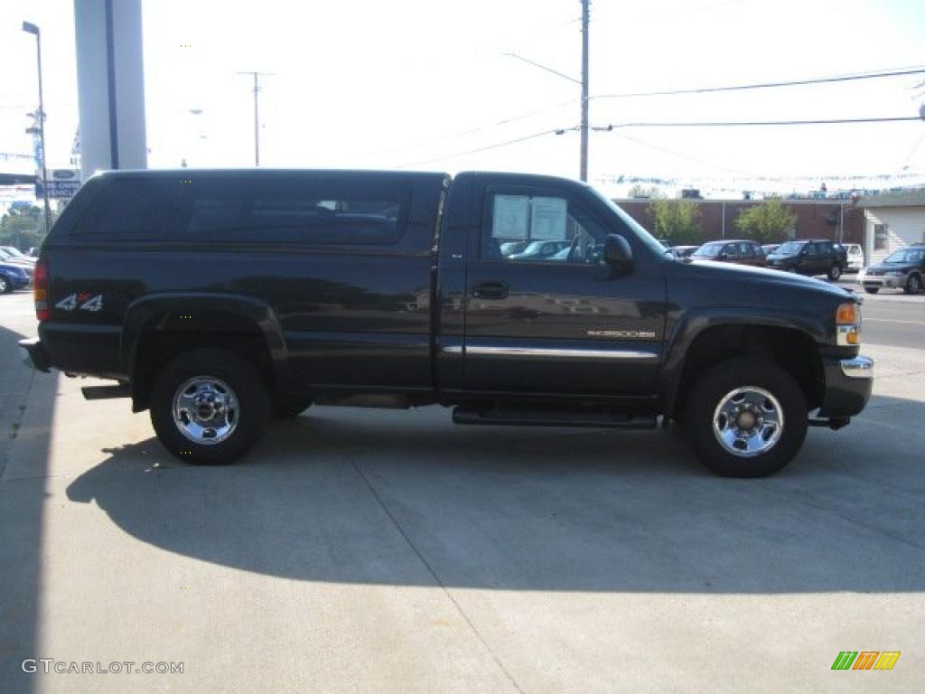 2003 Sierra 2500HD Regular Cab 4x4 - Carbon Metallic / Dark Pewter photo #4