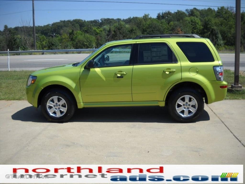 2011 Mariner V6 AWD - Lime Squeeze Metallic / Stone photo #5