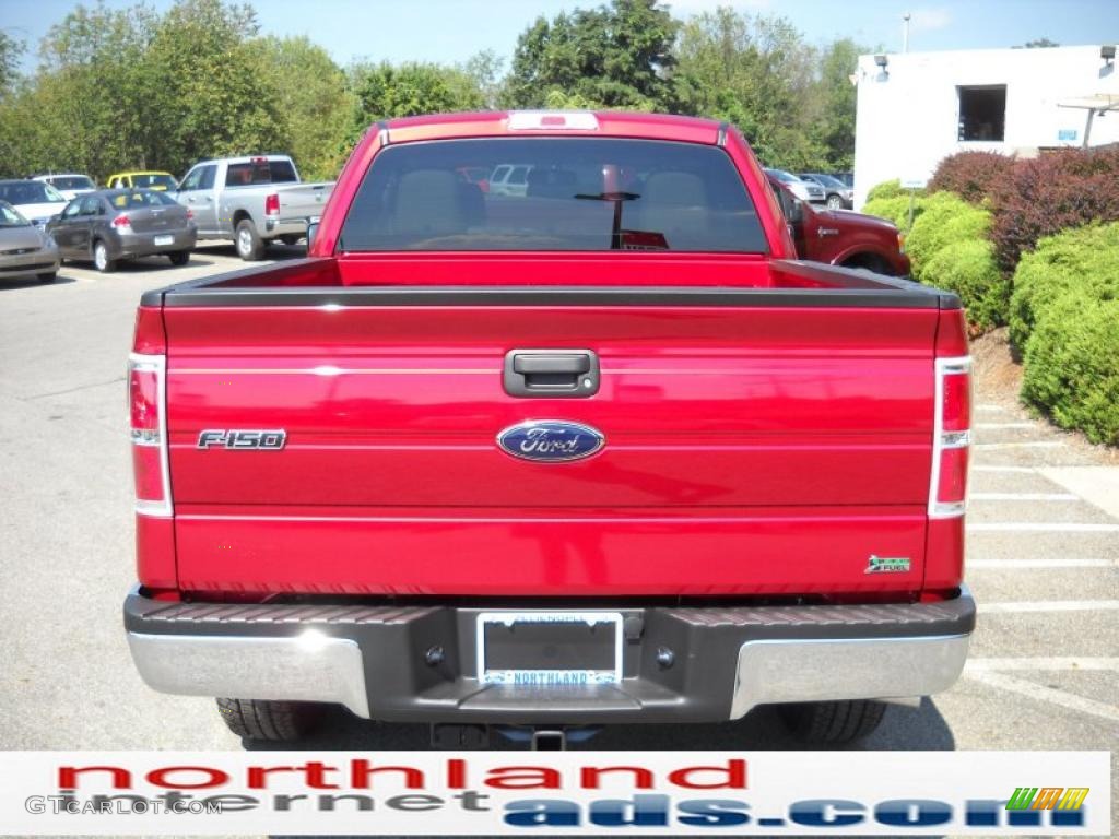 2010 F150 XLT SuperCab 4x4 - Red Candy Metallic / Medium Stone photo #7