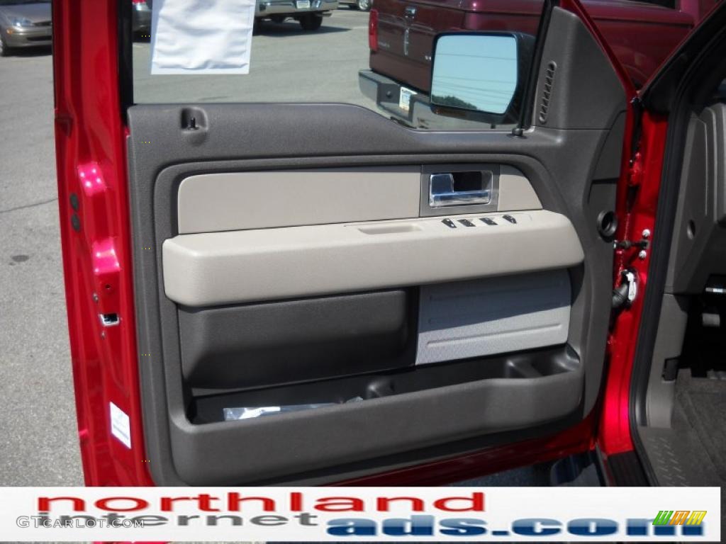 2010 F150 XLT SuperCab 4x4 - Red Candy Metallic / Medium Stone photo #9