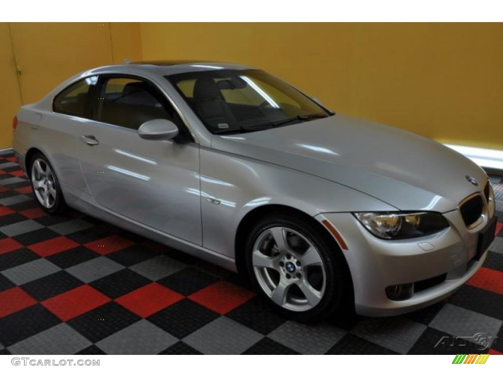 2007 3 Series 328i Coupe - Titanium Silver Metallic / Black photo #1