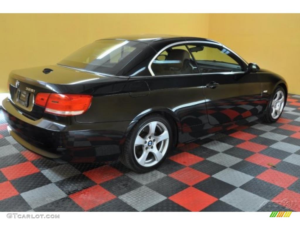 2007 3 Series 328i Convertible - Jet Black / Saddle Brown/Black photo #6