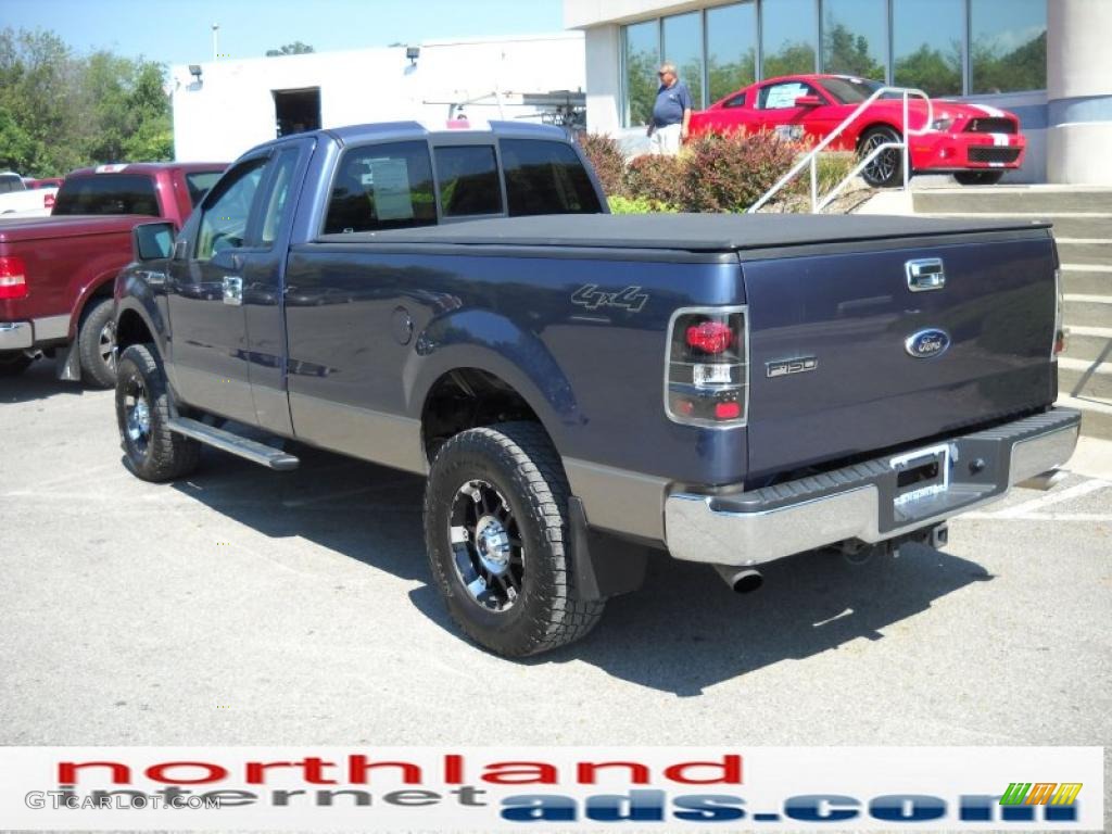 2006 F150 XLT Regular Cab 4x4 - Medium Wedgewood Blue Metallic / Tan photo #8