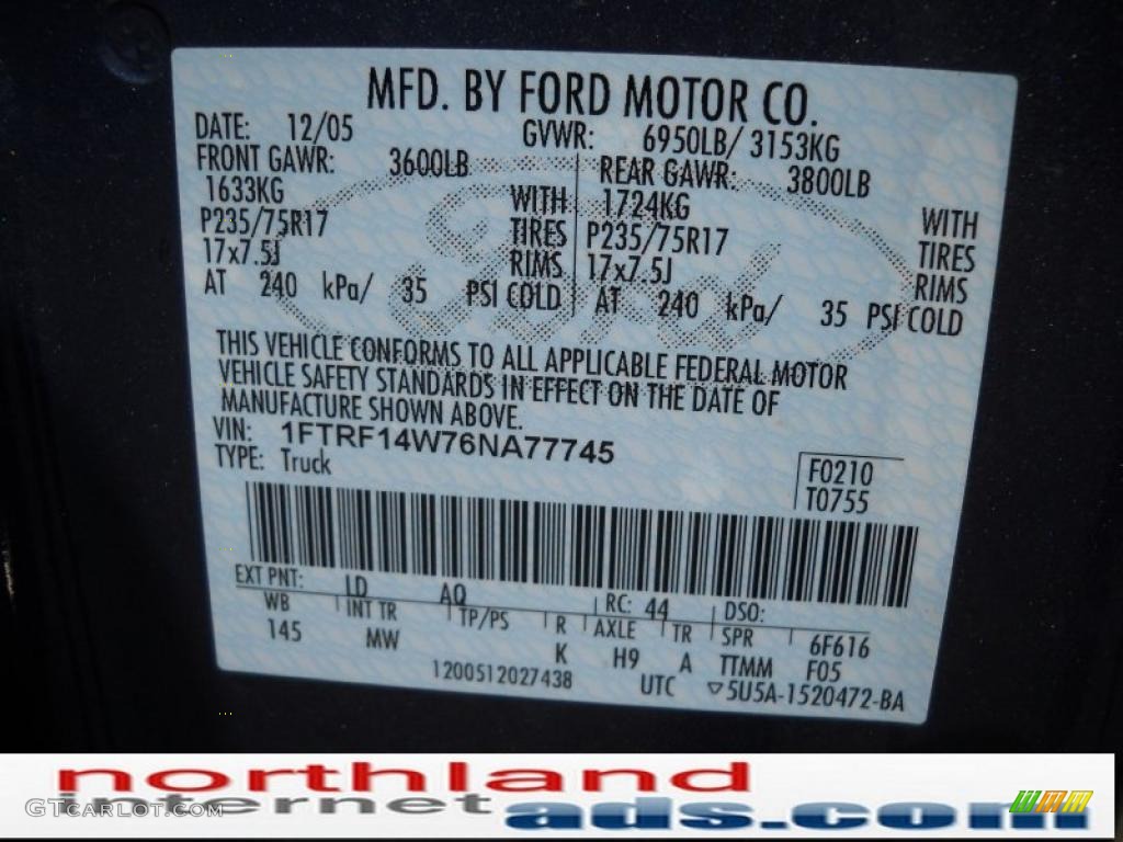 2006 F150 XLT Regular Cab 4x4 - Medium Wedgewood Blue Metallic / Tan photo #12