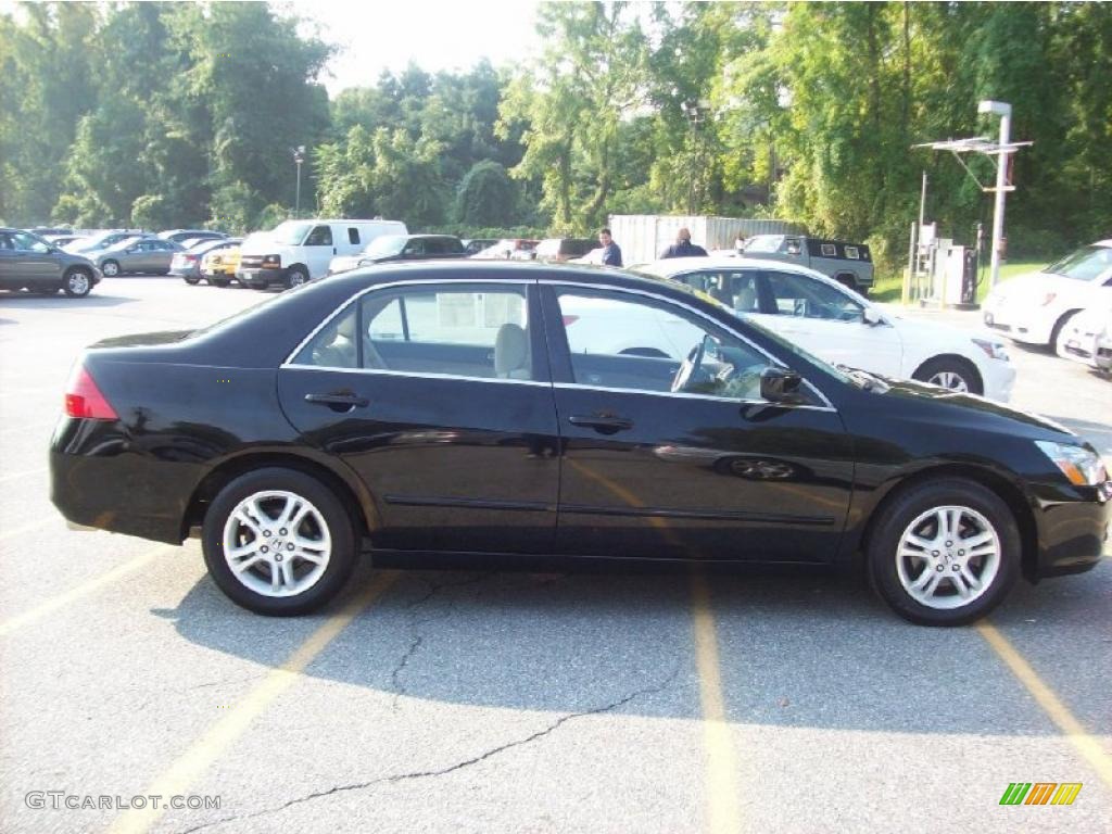 2007 Accord EX Sedan - Nighthawk Black Pearl / Ivory photo #22