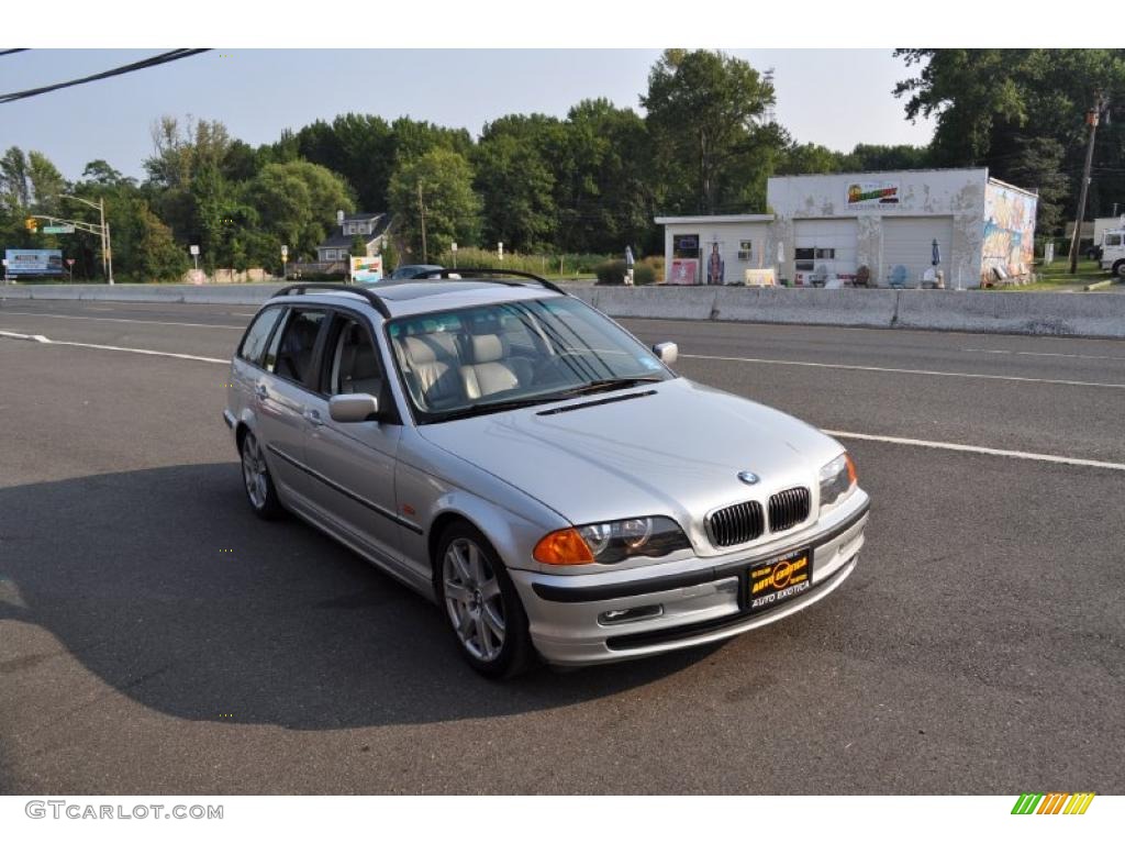 2000 3 Series 323i Wagon - Titanium Silver Metallic / Grey photo #36