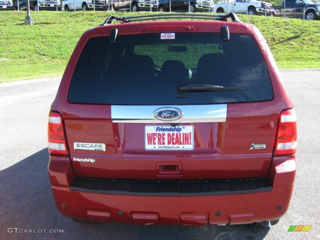2010 Escape Limited V6 4WD - Sangria Red Metallic / Charcoal Black photo #7