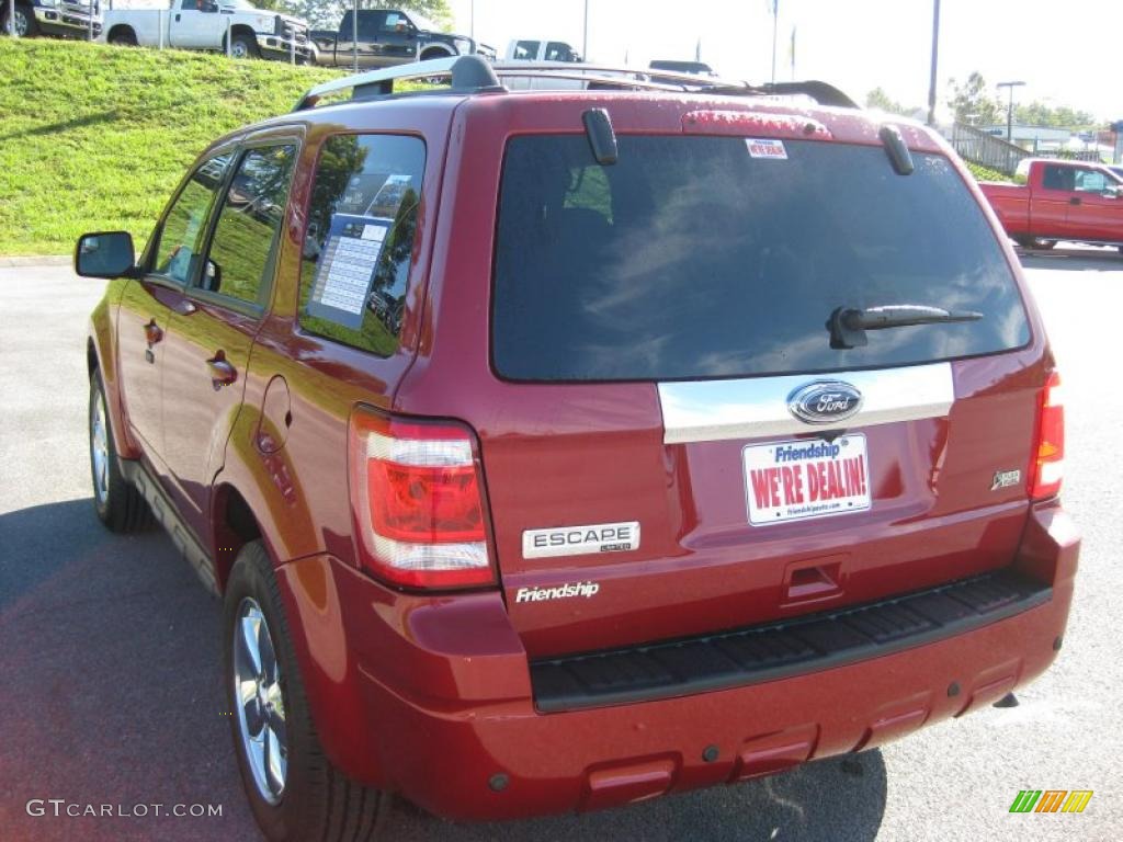 2010 Escape Limited V6 4WD - Sangria Red Metallic / Charcoal Black photo #8