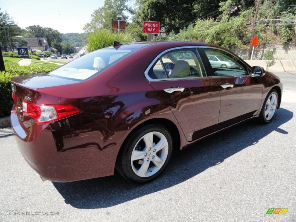 2010 TSX Sedan - Basque Red Pearl / Parchment photo #4