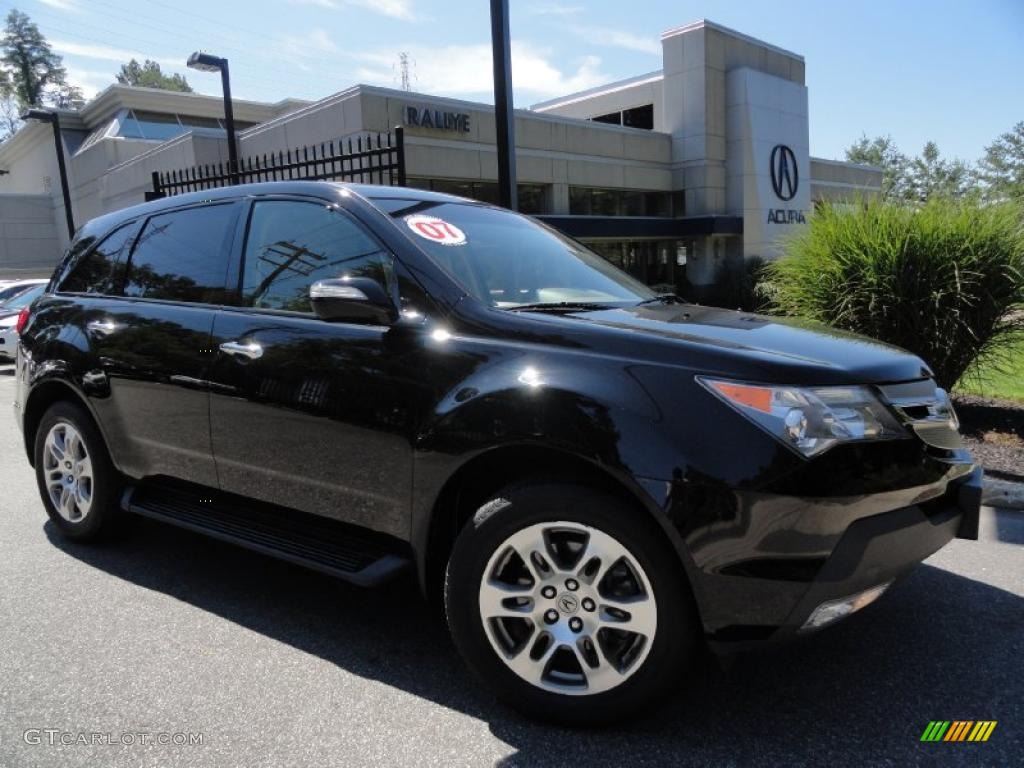 2007 MDX Technology - Formal Black Pearl / Parchment photo #1