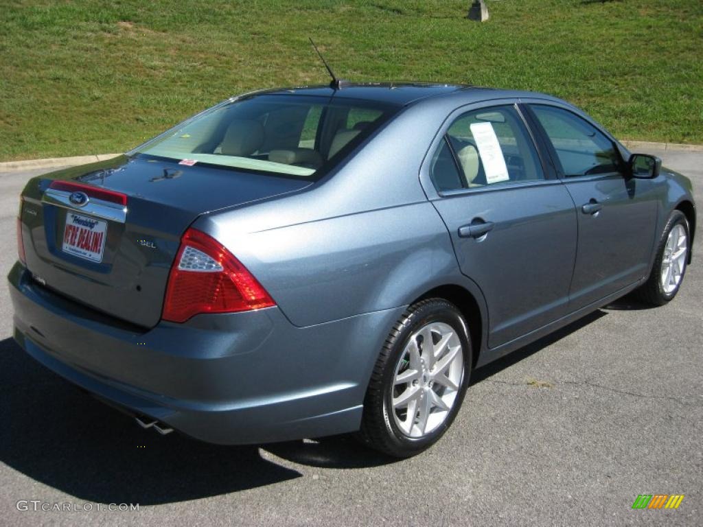 2011 Fusion SEL - Steel Blue Metallic / Camel photo #6