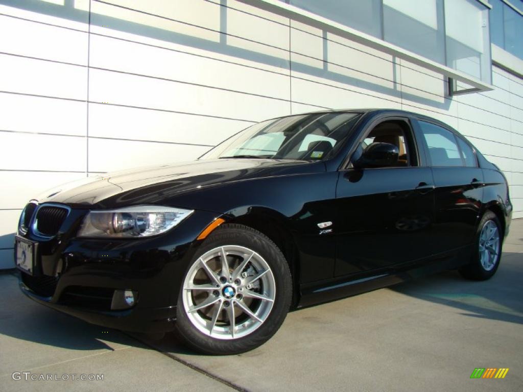 2010 3 Series 328i xDrive Sedan - Jet Black / Saddle Brown Dakota Leather photo #1