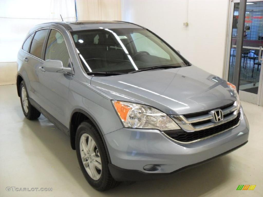 2010 CR-V EX-L - Glacier Blue Metallic / Gray photo #5