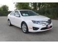 2010 White Platinum Tri-coat Metallic Ford Fusion SE V6  photo #1