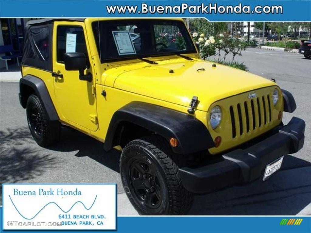 2007 Wrangler X 4x4 - Detonator Yellow / Dark Slate Gray/Medium Slate Gray photo #1