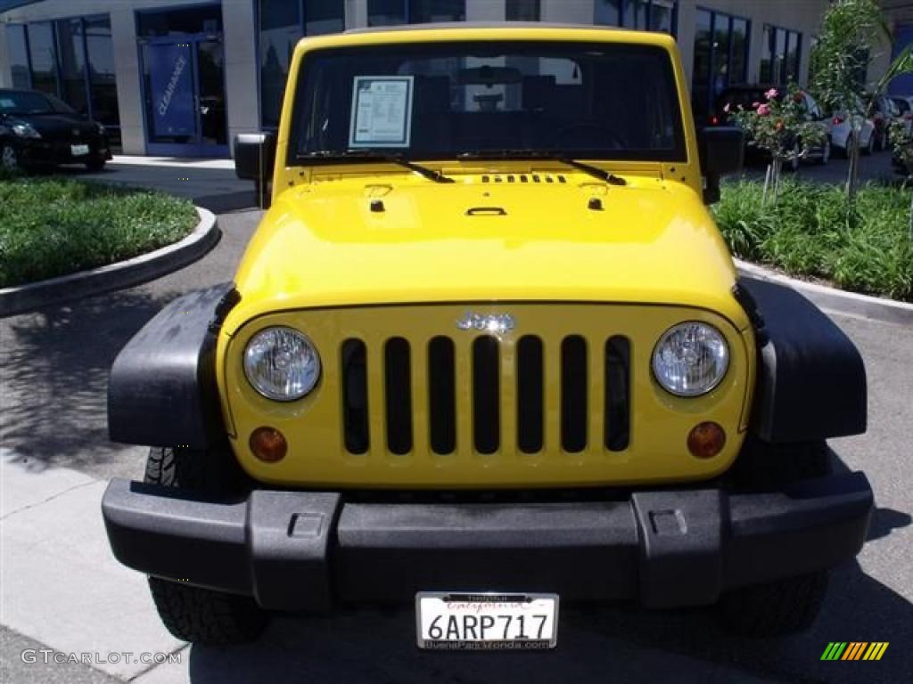2007 Wrangler X 4x4 - Detonator Yellow / Dark Slate Gray/Medium Slate Gray photo #2