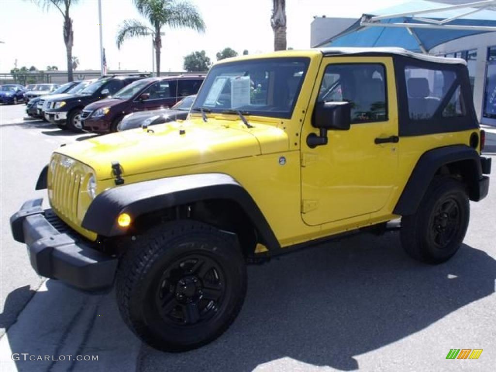 2007 Wrangler X 4x4 - Detonator Yellow / Dark Slate Gray/Medium Slate Gray photo #3