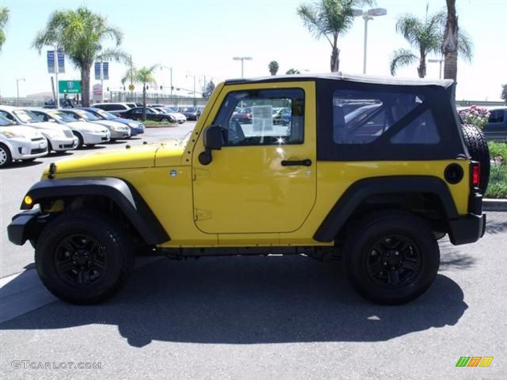 2007 Wrangler X 4x4 - Detonator Yellow / Dark Slate Gray/Medium Slate Gray photo #4