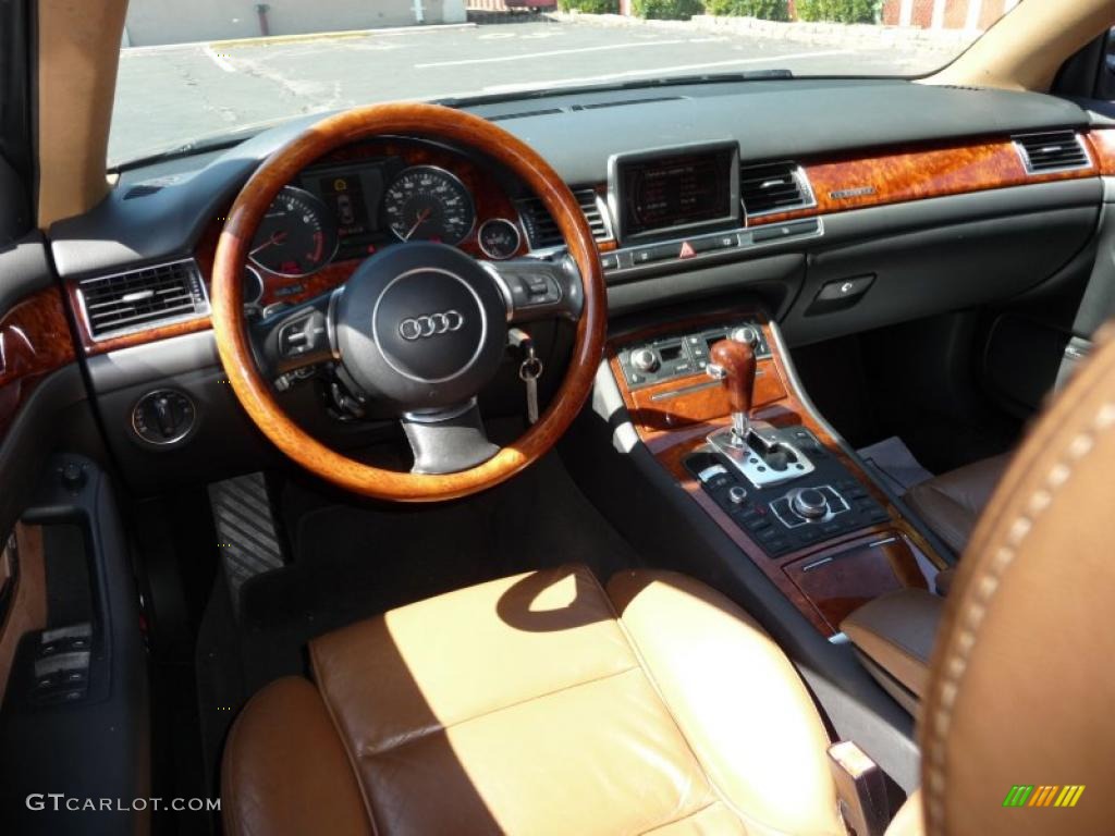 2005 A8 4.2 quattro - Brilliant Black / Black/Amaretto photo #4