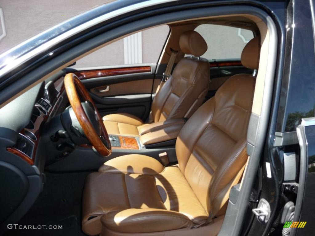 2005 A8 4.2 quattro - Brilliant Black / Black/Amaretto photo #5
