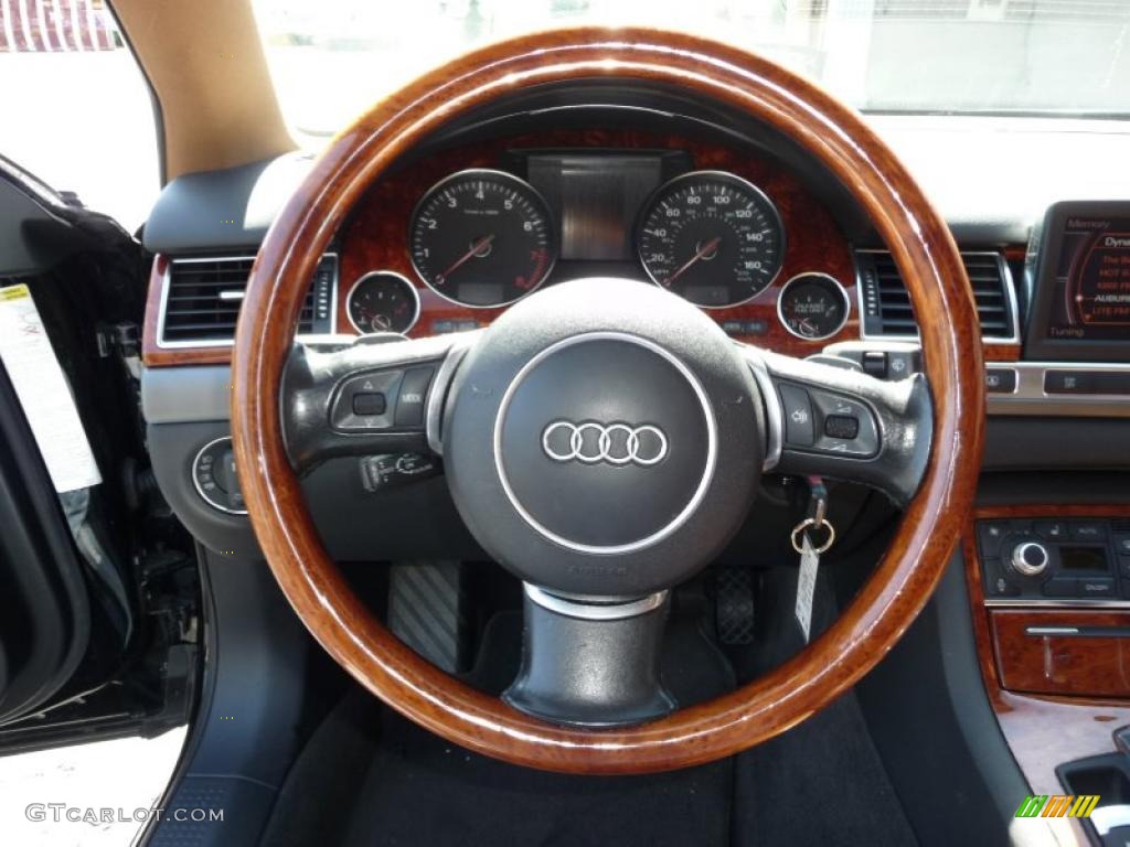 2005 A8 4.2 quattro - Brilliant Black / Black/Amaretto photo #12