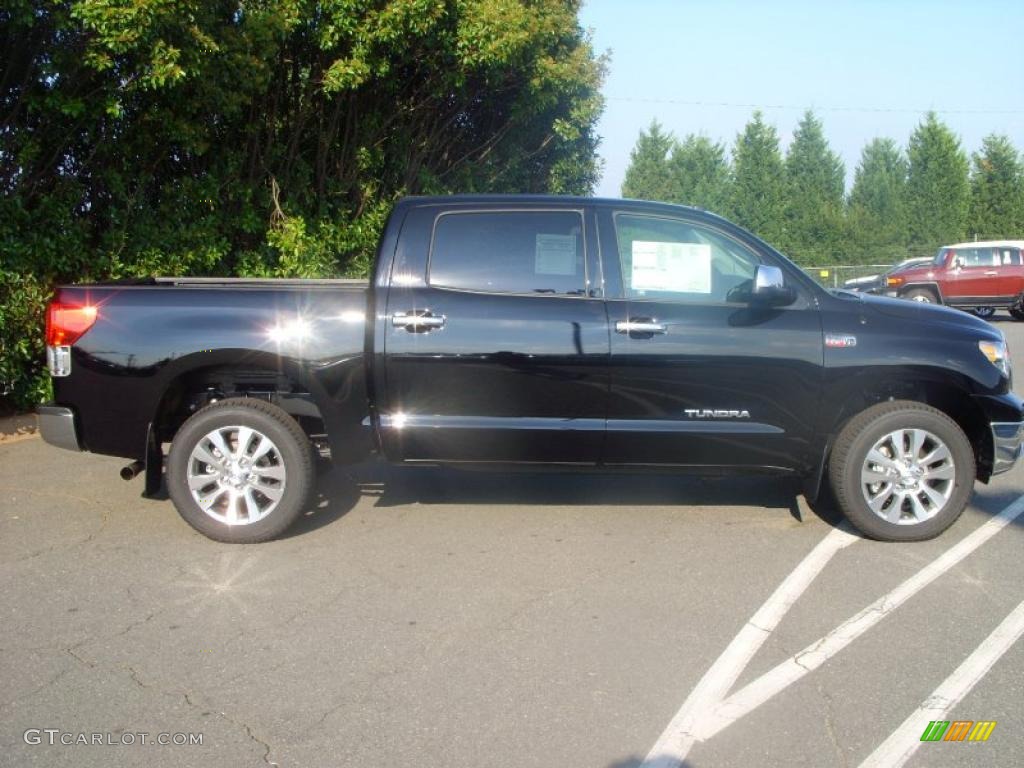 2011 Tundra Platinum CrewMax 4x4 - Black / Black photo #4