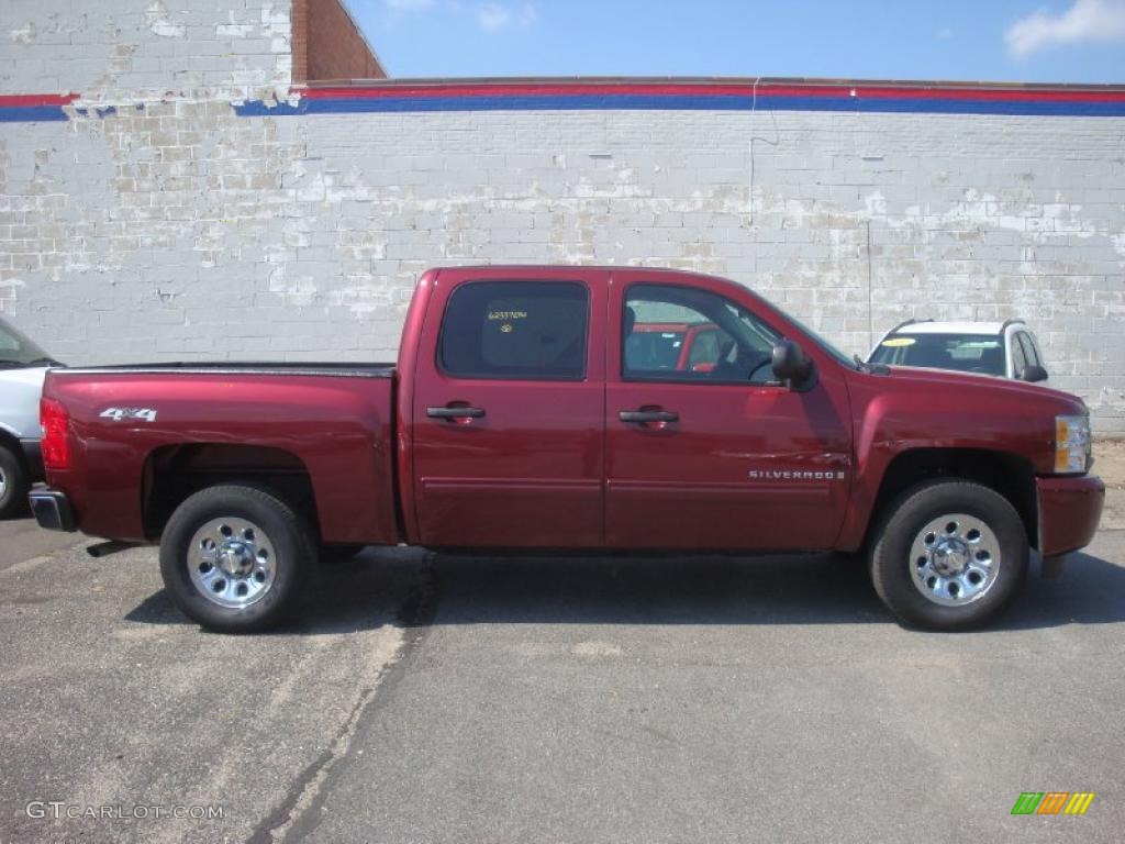 2009 Silverado 1500 LT Crew Cab 4x4 - Deep Ruby Red Metallic / Ebony photo #5