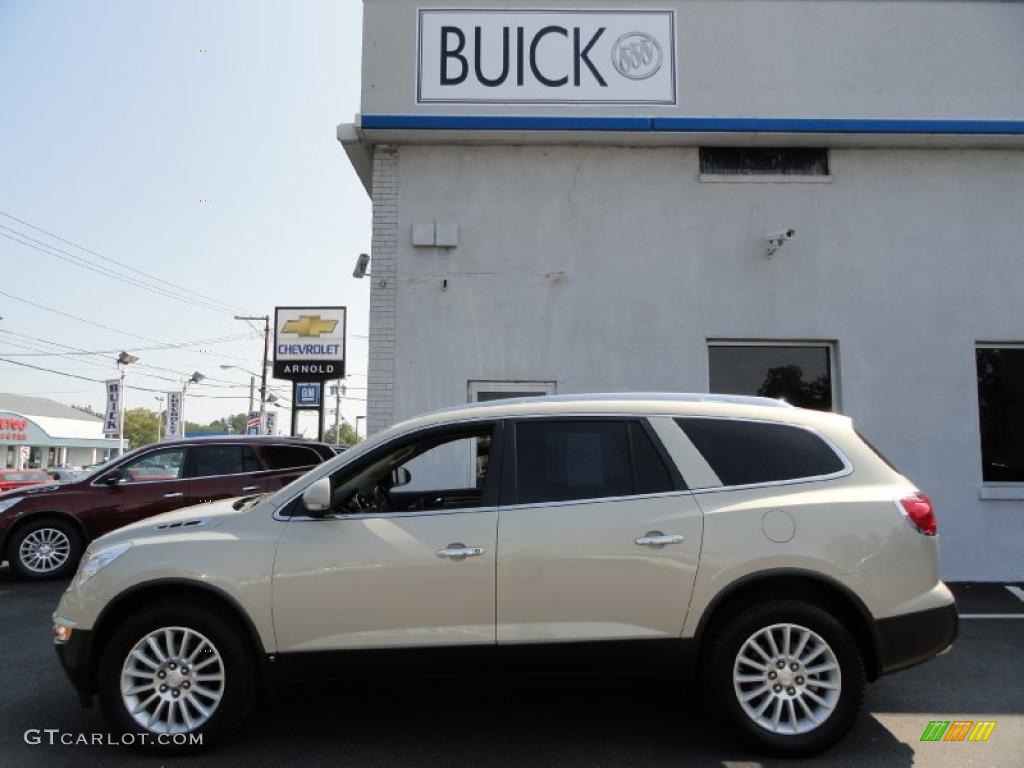 2008 Enclave CXL - Gold Mist Metallic / Cashmere/Cocoa photo #3