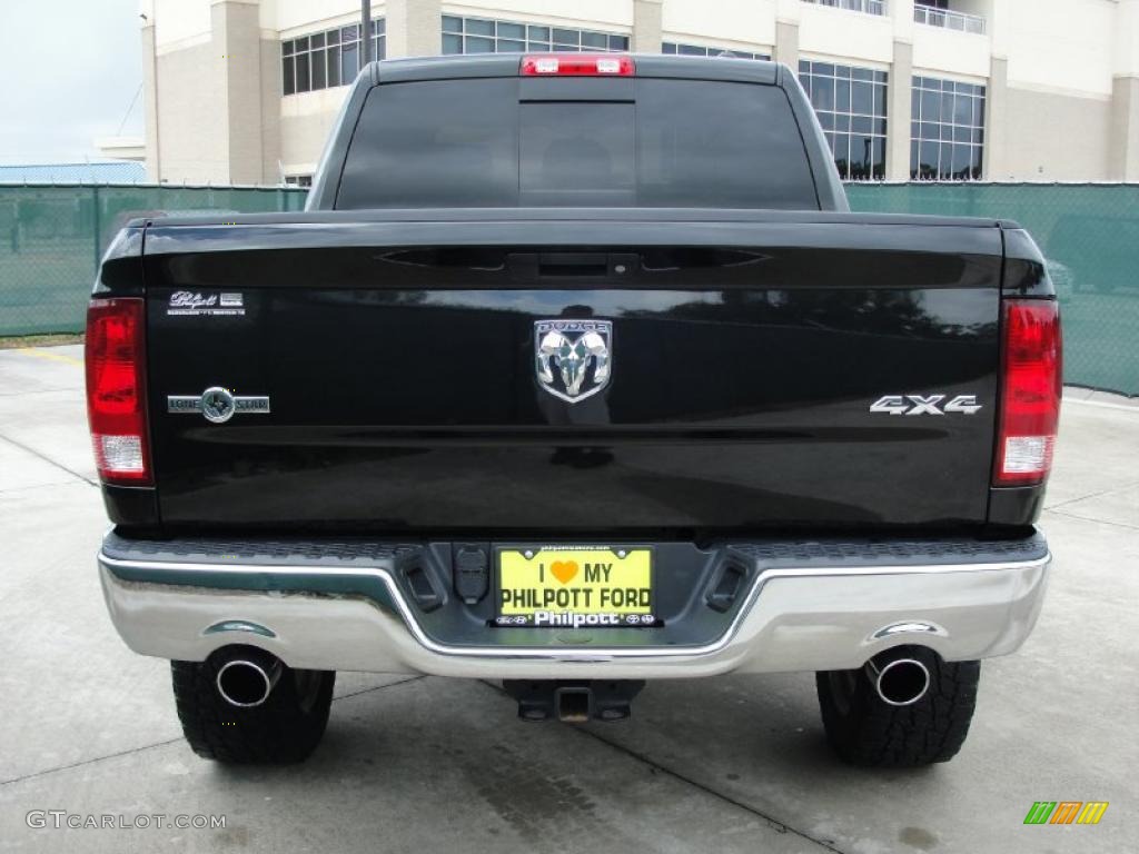 2009 Ram 1500 Lone Star Edition Crew Cab 4x4 - Brilliant Black Crystal Pearl / Dark Slate Gray photo #6