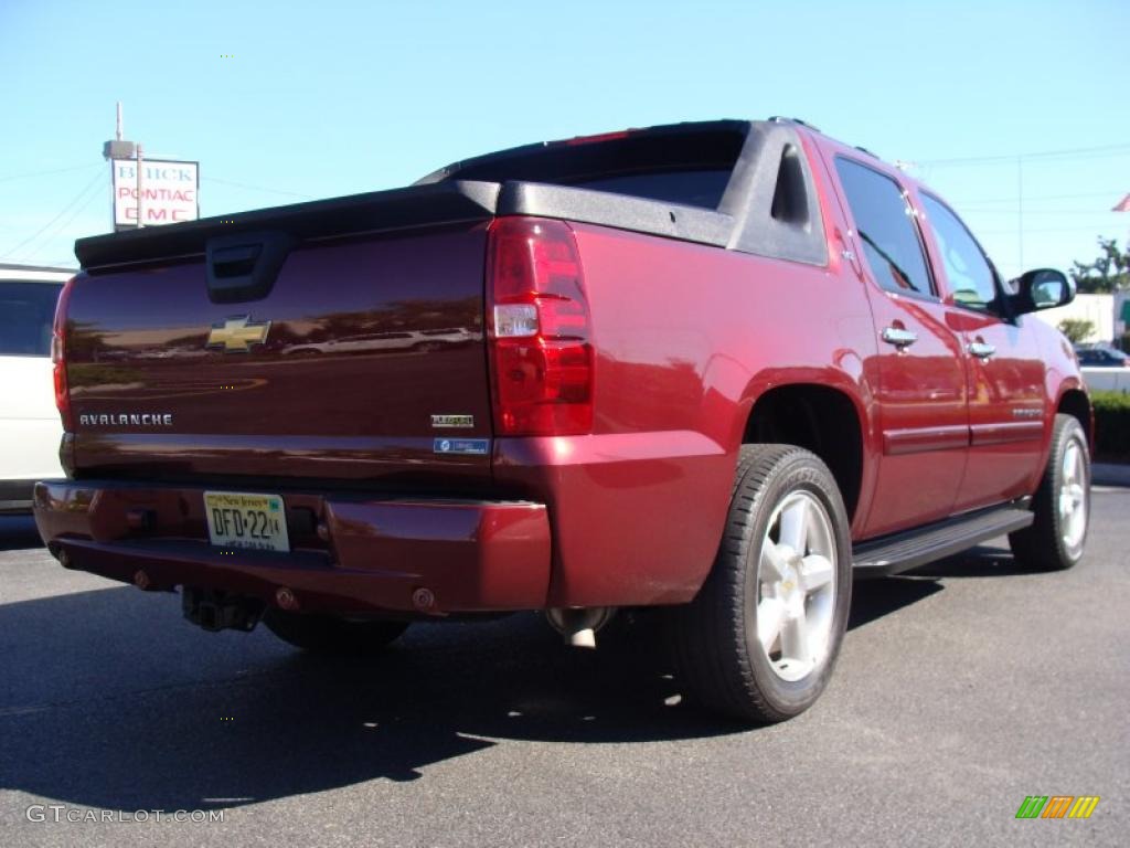 2008 Avalanche LTZ 4x4 - Deep Ruby Red Metallic / Dark Titanium/Light Titanium photo #5
