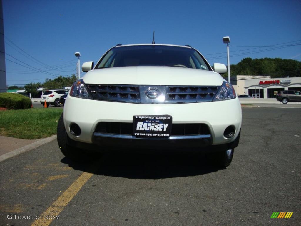 2007 Murano S AWD - Glacier Pearl White / Cafe Latte photo #2